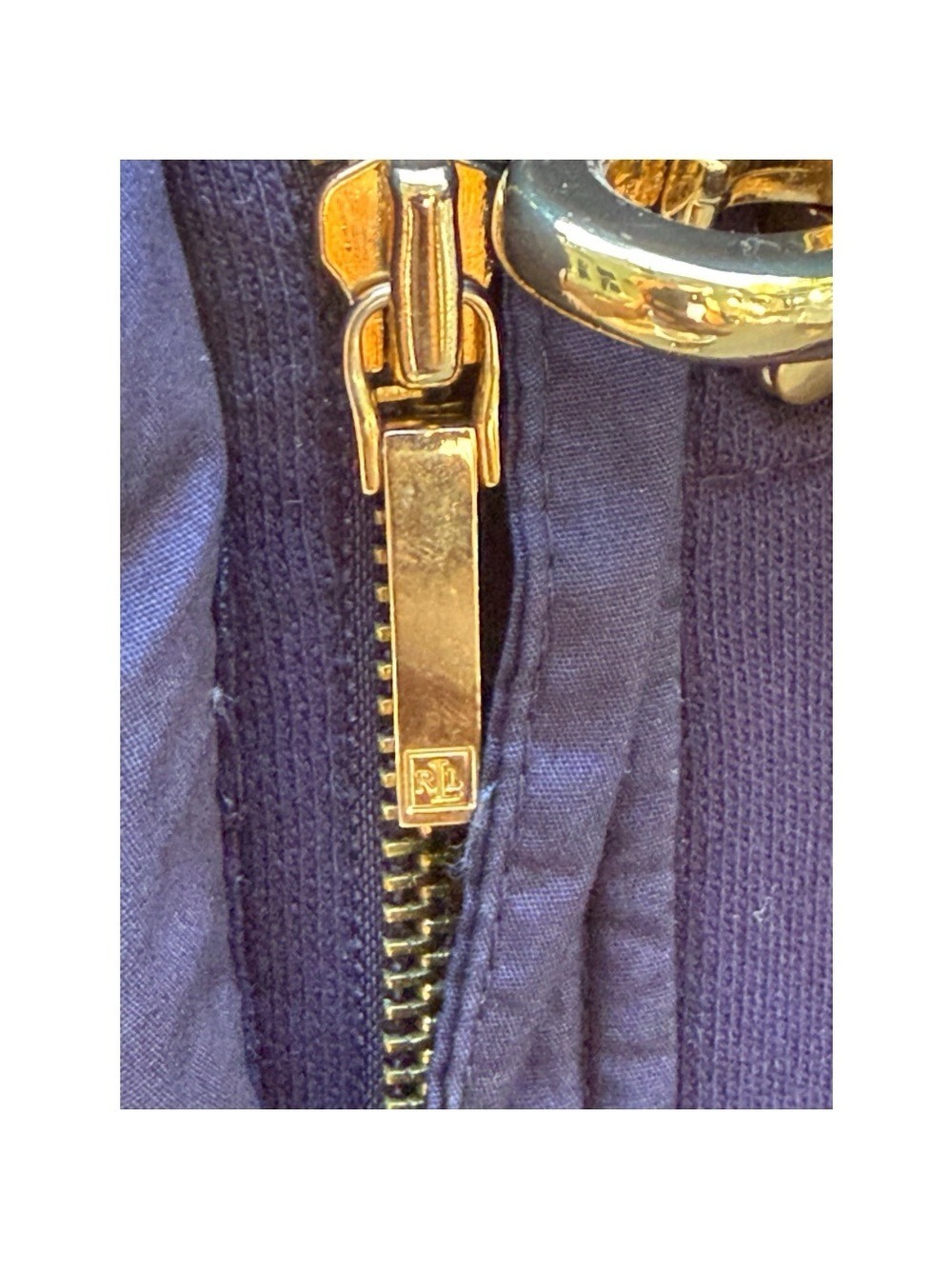 Lauren Ralph Lauren Navy Zip-Up Casual Jacket w/ Gold-Tone Accents Sz. 3X (EUC) - Picture 5 of 9